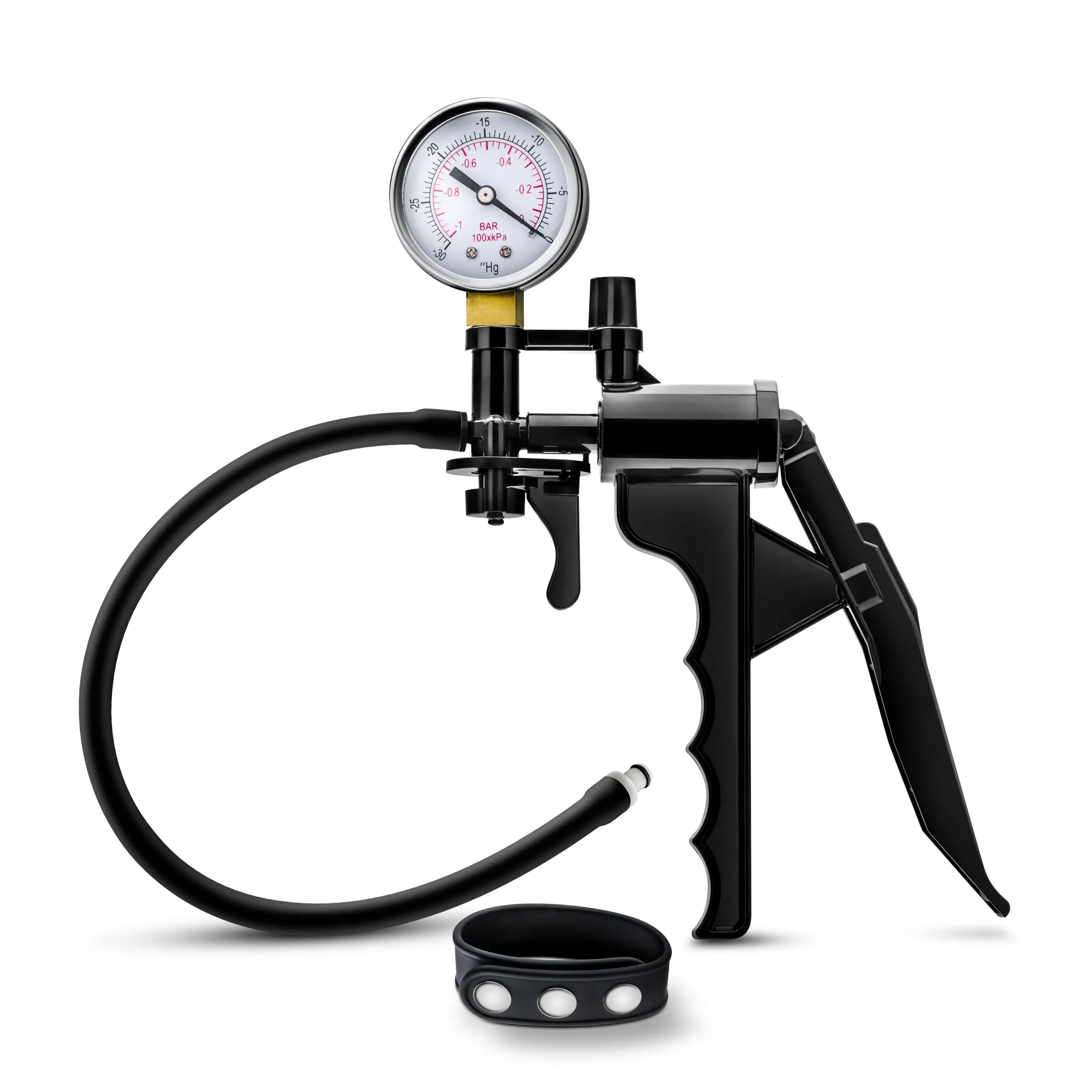 Performance - Gauge Pump Pistol With Silicone  Tubing &amp; Silicone Cock Strap - Black
