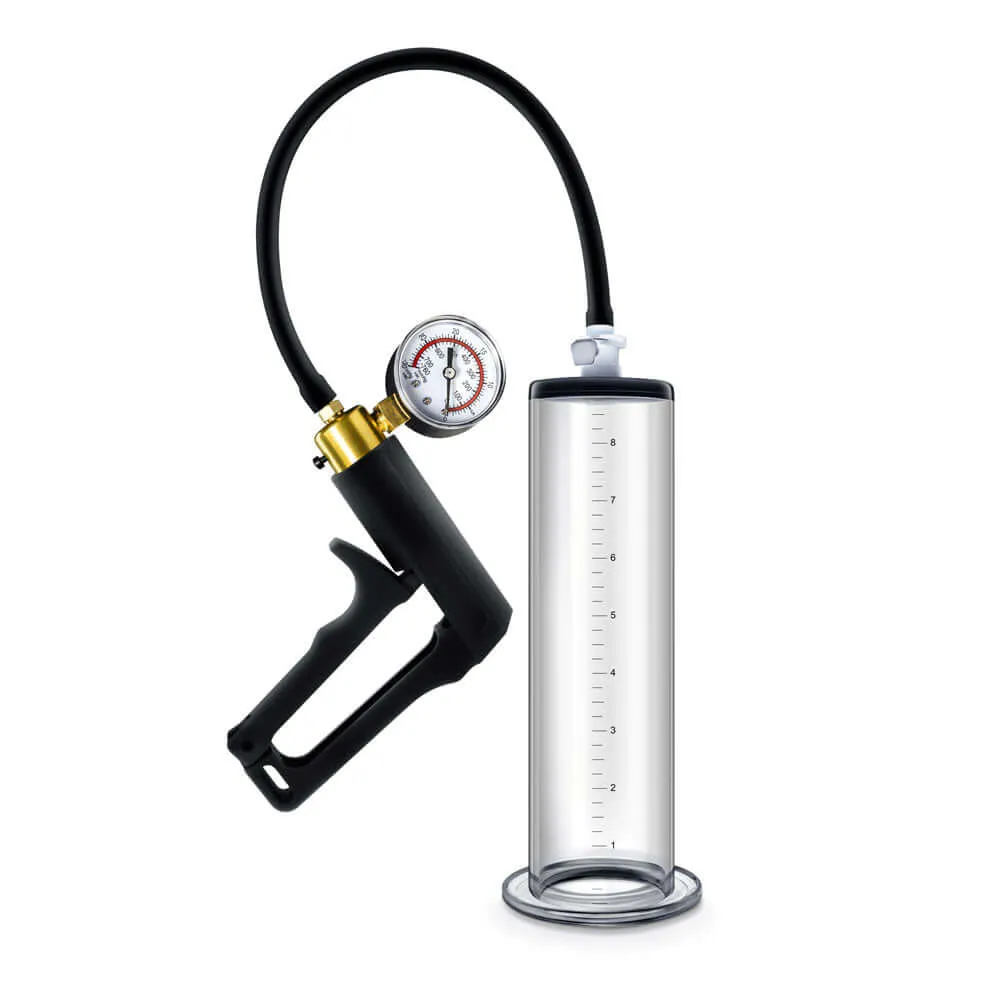 Performance - Vx7 Vacuum Penis Pump With Brass Trigger, Pressure Gauge - Clear