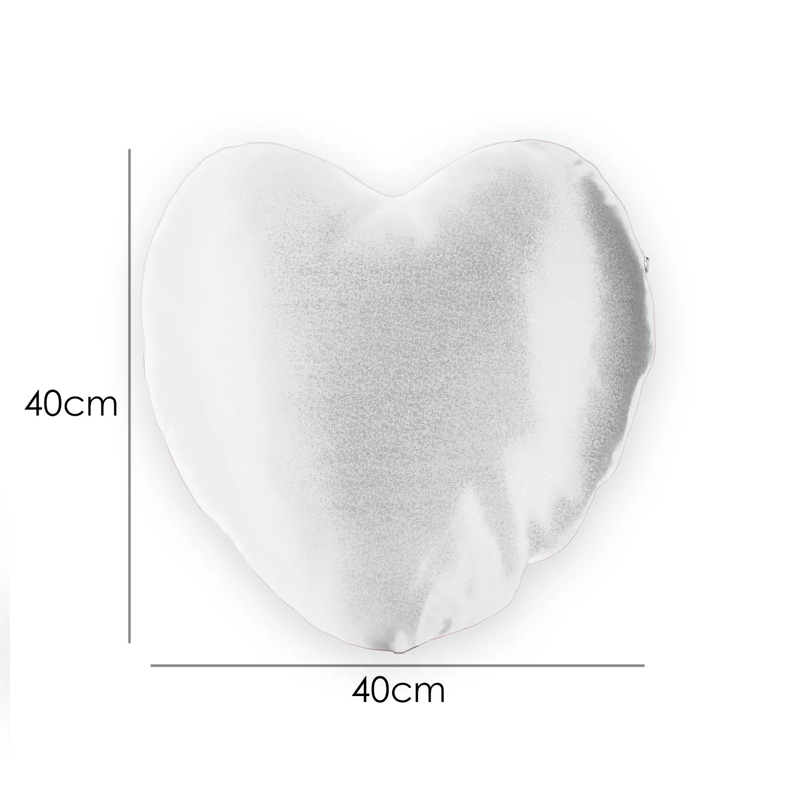 Personalised Glitter Heart Cushion with Stylish Text and Moon Love Message