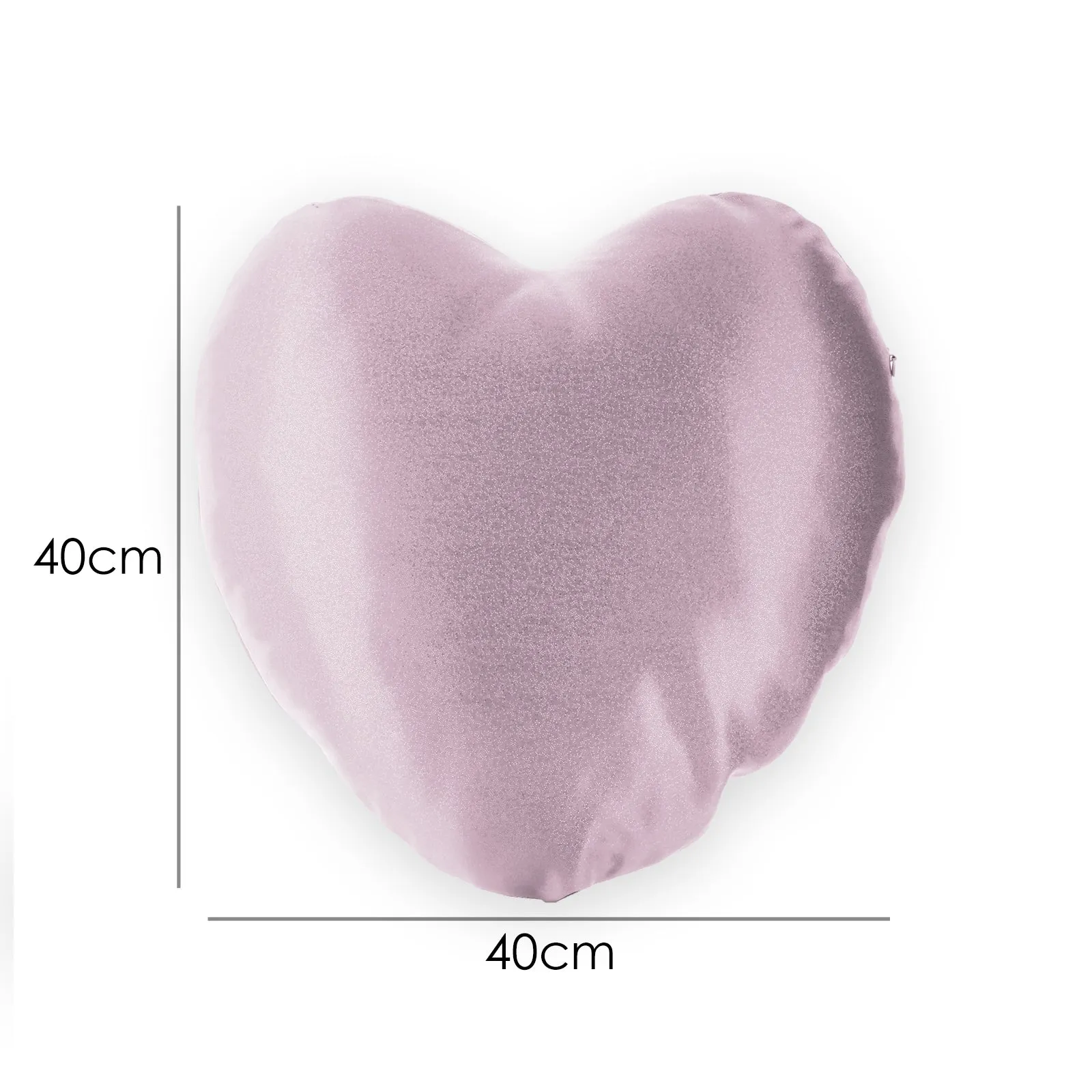 Personalised Glitter Heart Cushion with Stylish Text and Moon Love Message