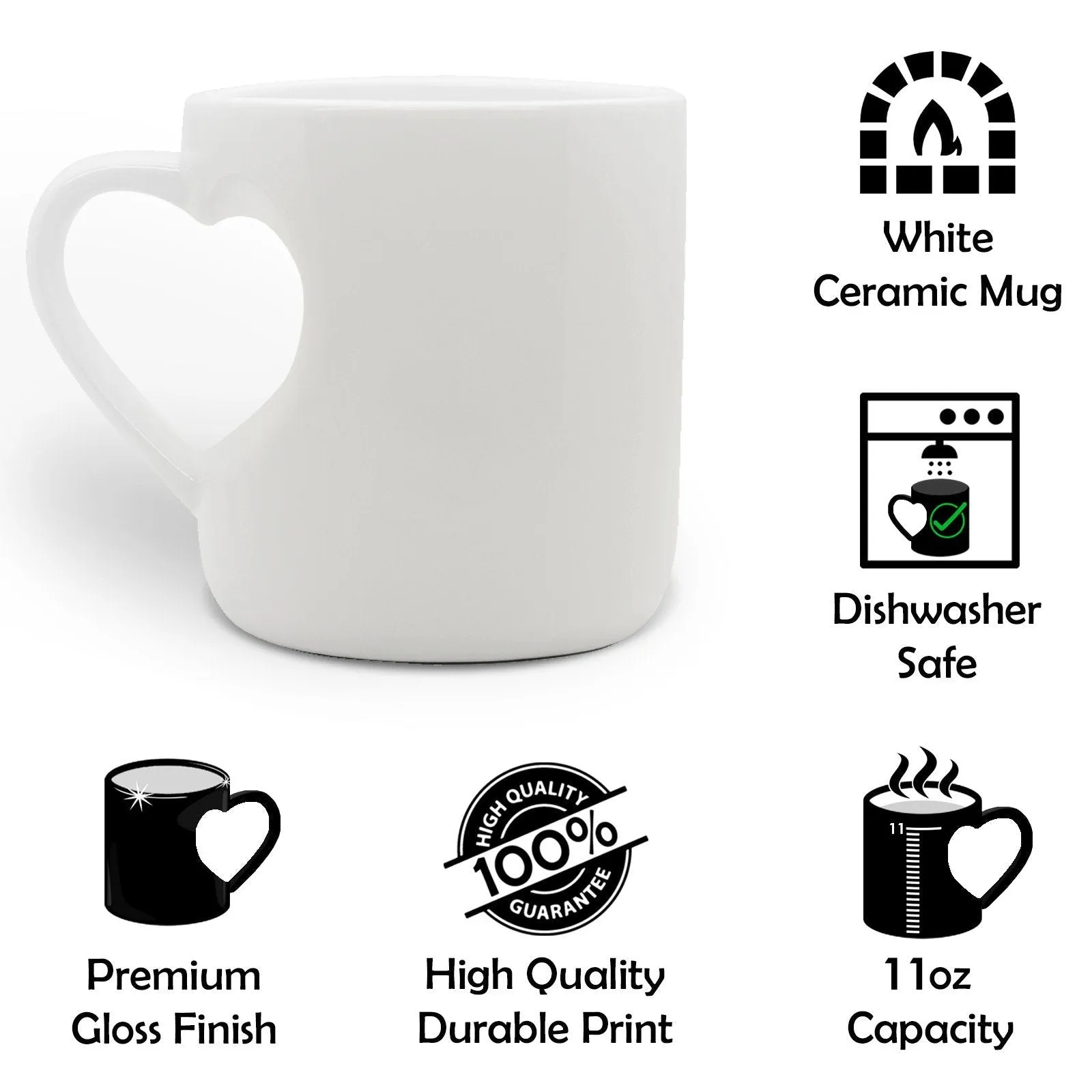Personalised Mug with Stylish Text and White Flower Pig & Red Striped Wellies