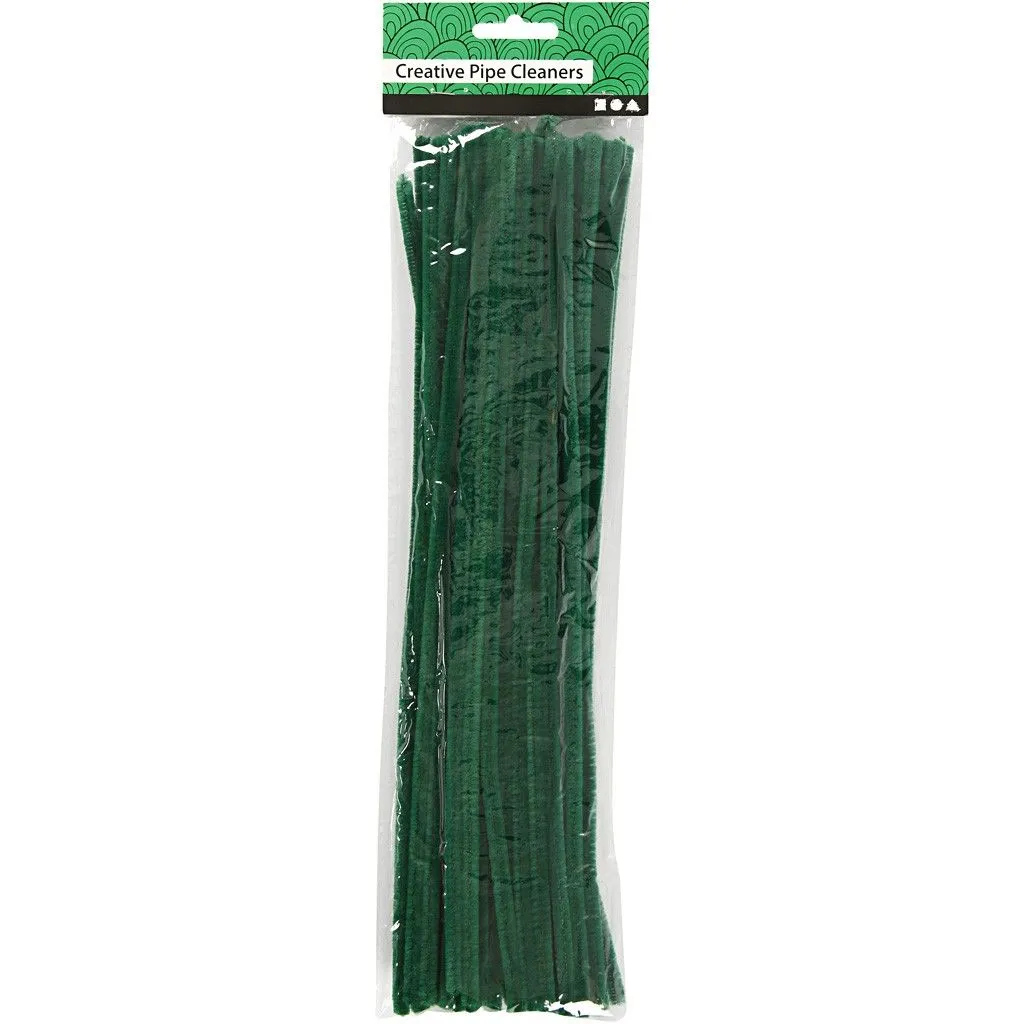 Pipe Cleaners - Dark Green - 30cm Pack of 50