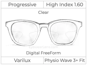 Progressive - Varilux - Physio Wave 3 Fit - Digital - High Index 1.60 - Clear