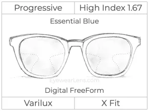 Progressive - Varilux - X Fit - Digital - High Index 1.67 - Smart Blue Filter