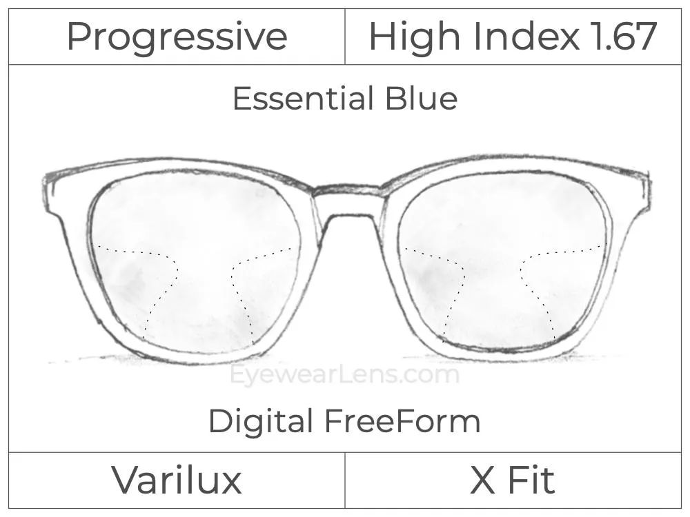 Progressive - Varilux - X Fit - Digital - High Index 1.67 - Smart Blue Filter