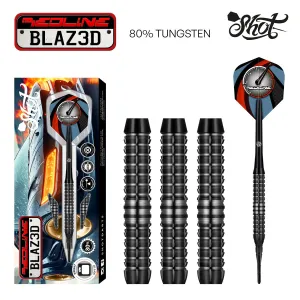 Redline BLAZ3D Soft Tip Dart Set-80% Tungsten Barrels