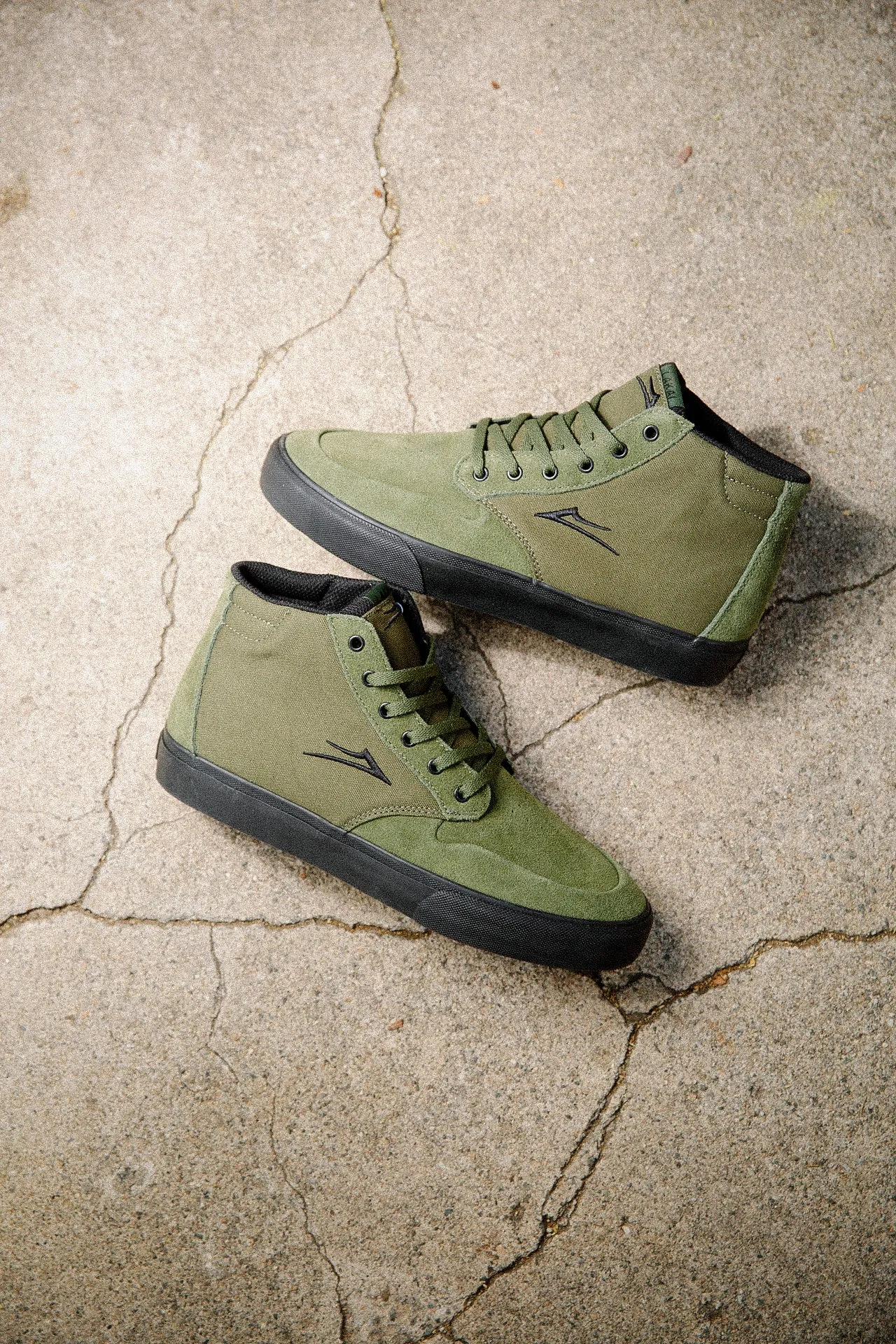 Riley 3 High - Olive/Black Suede