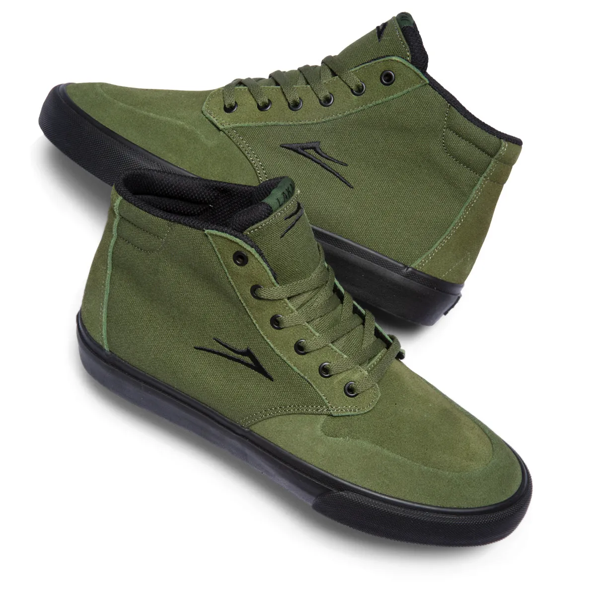 Riley 3 High - Olive/Black Suede