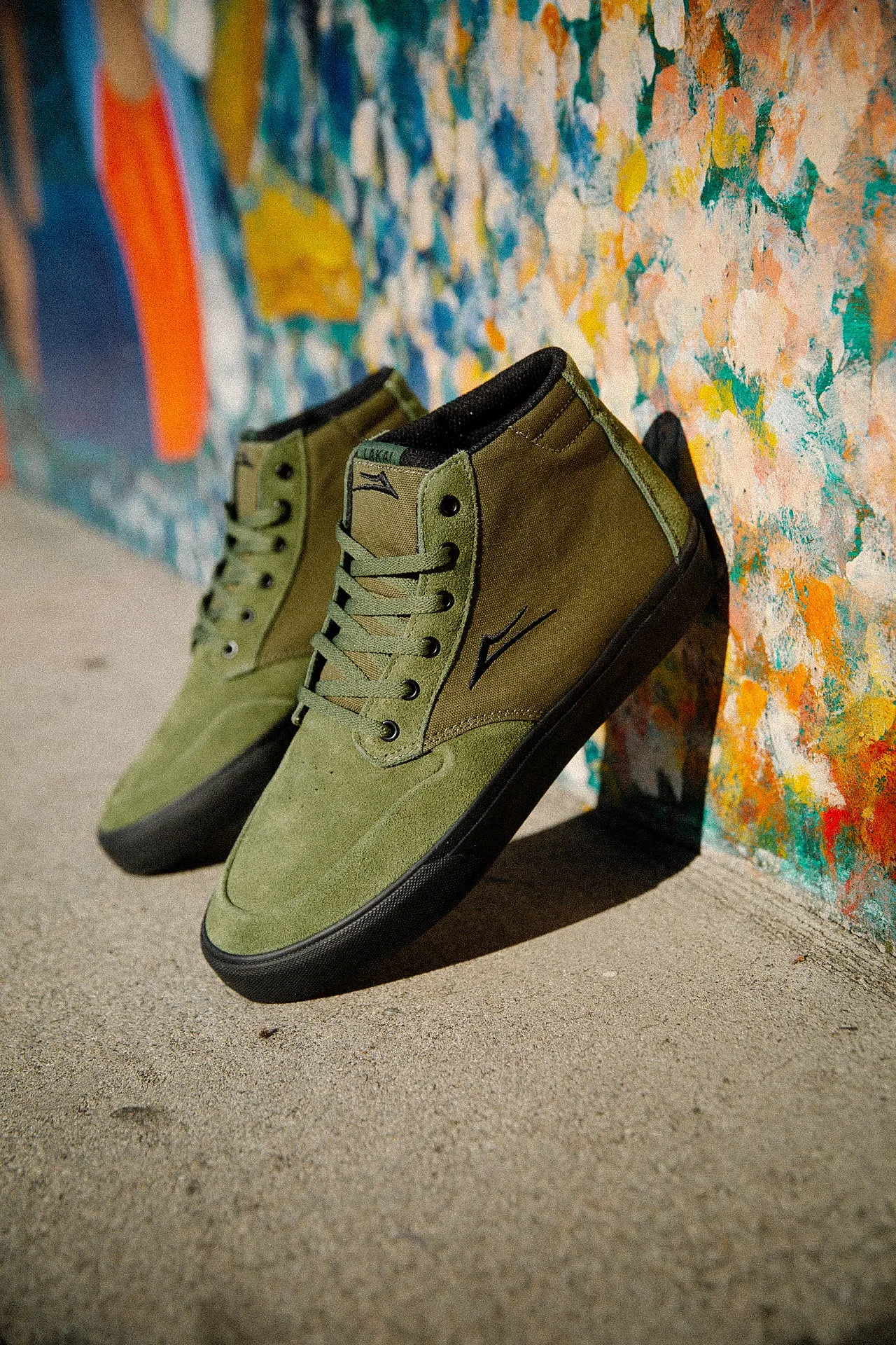 Riley 3 High - Olive/Black Suede