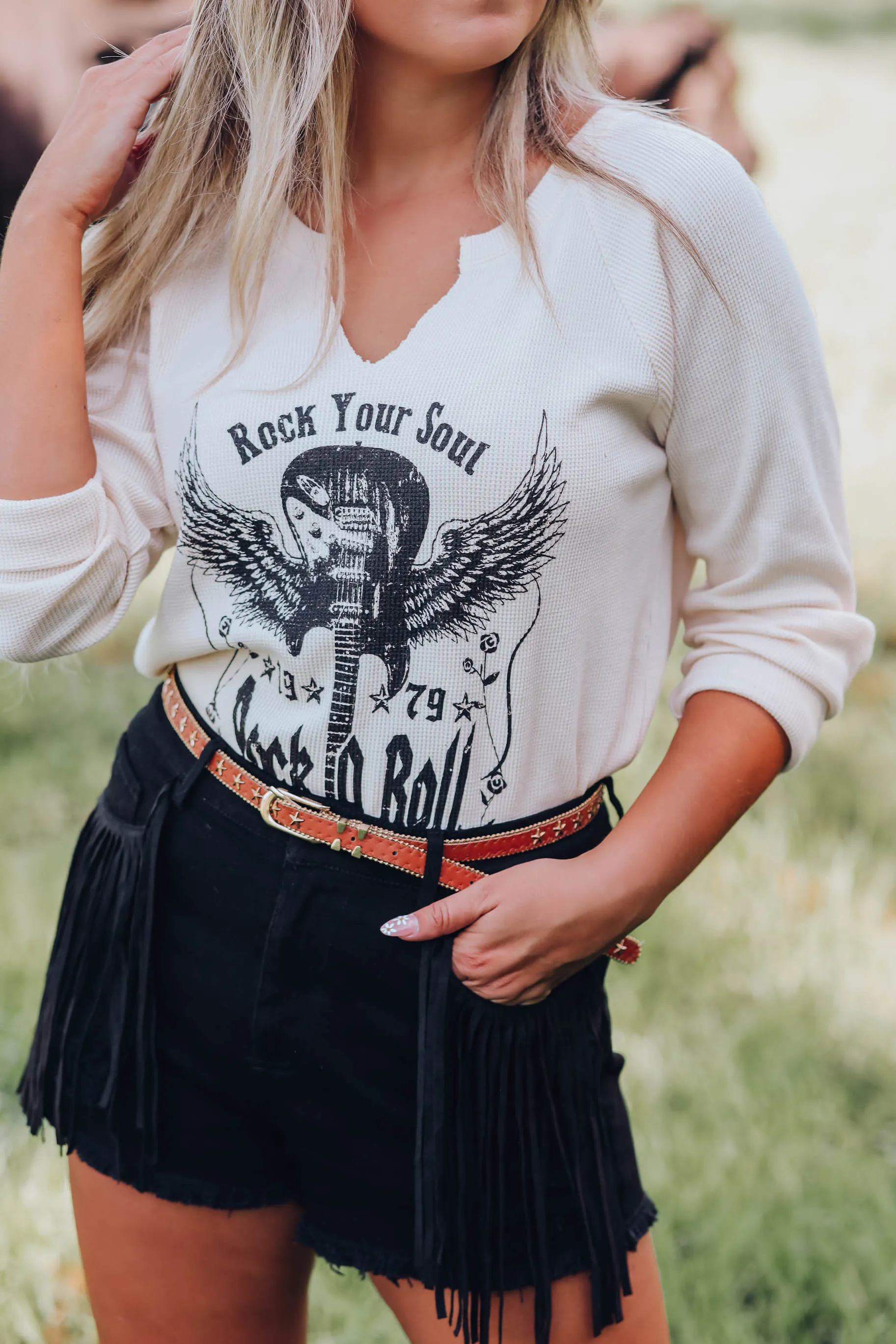 Rock Your Soul Graphic Thermal Top