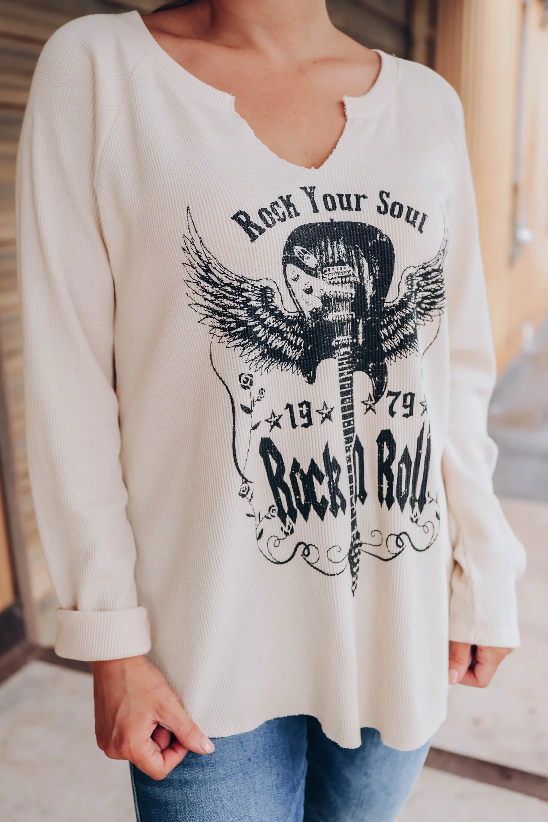 Rock Your Soul Graphic Thermal Top