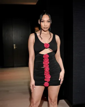 ROSE CUT OUT MINI DRESS