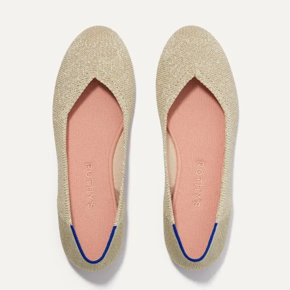 Rothy’s the Flat Metallic Gold Women’s 11