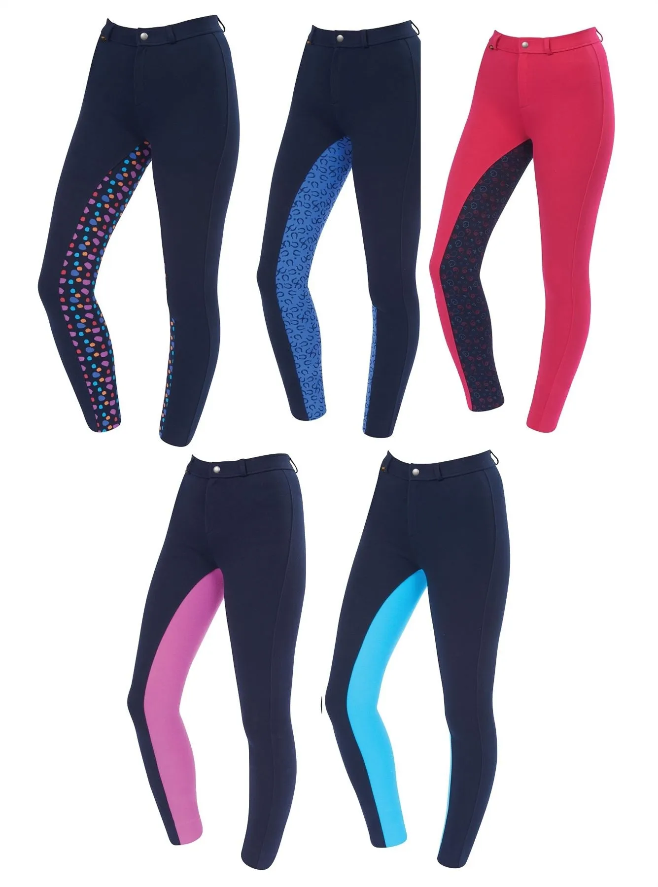 Saxon Warm Up Cotton Euro Seat Jodhpurs - Childs