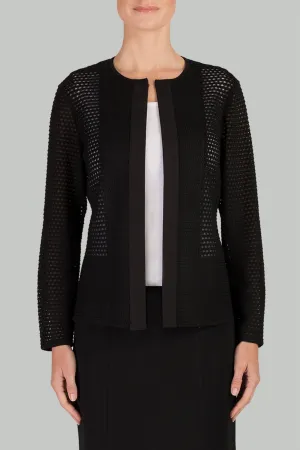 Solid Trim Netted Jacket