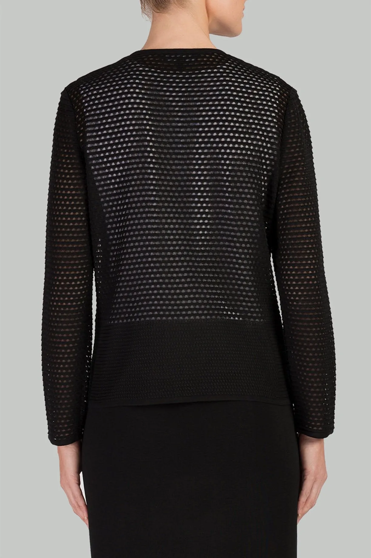 Solid Trim Netted Jacket
