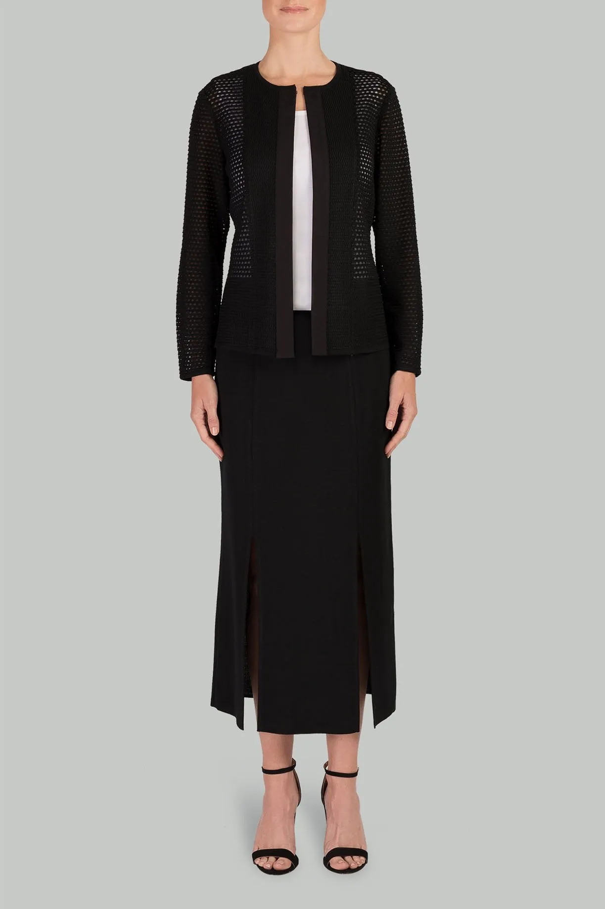 Solid Trim Netted Jacket