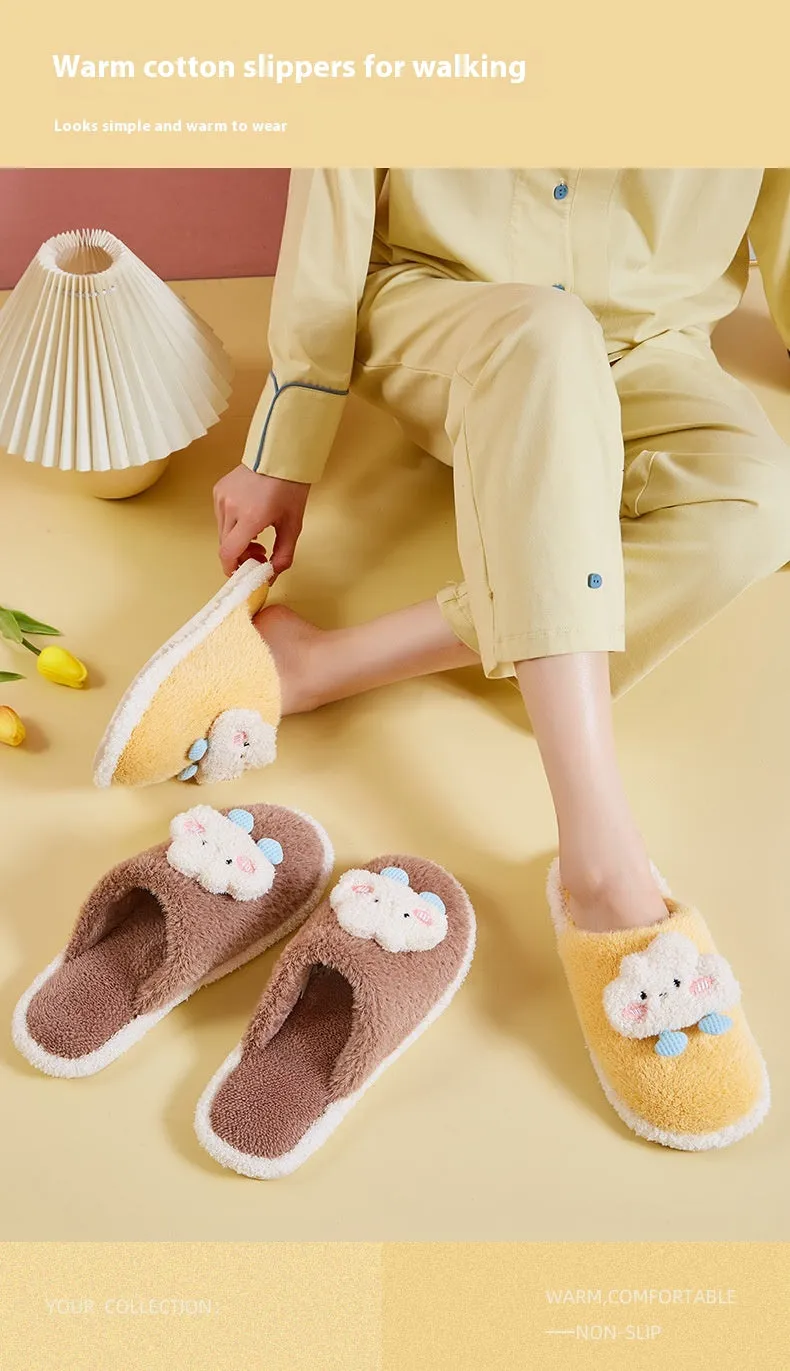 Step into Cozy Skies with Cloud Cotton Slippers!