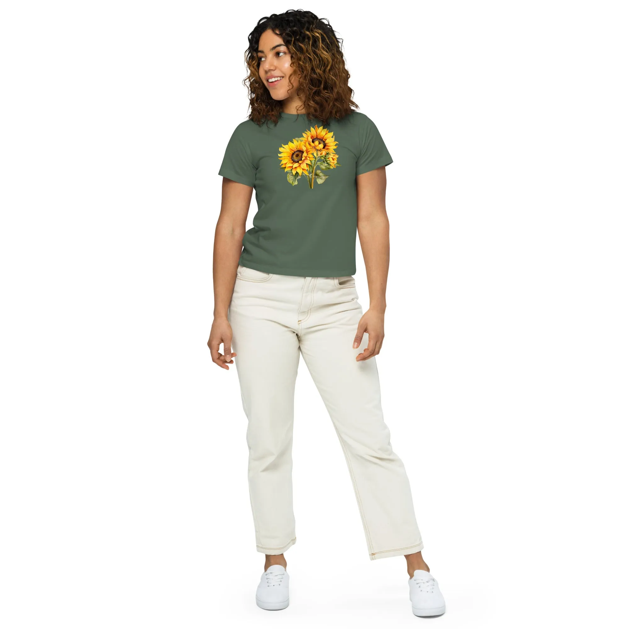 Sunflowers Women’s high-waisted t-shirt