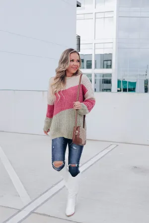 Sylvie Multi Color Striped Knit Sweater
