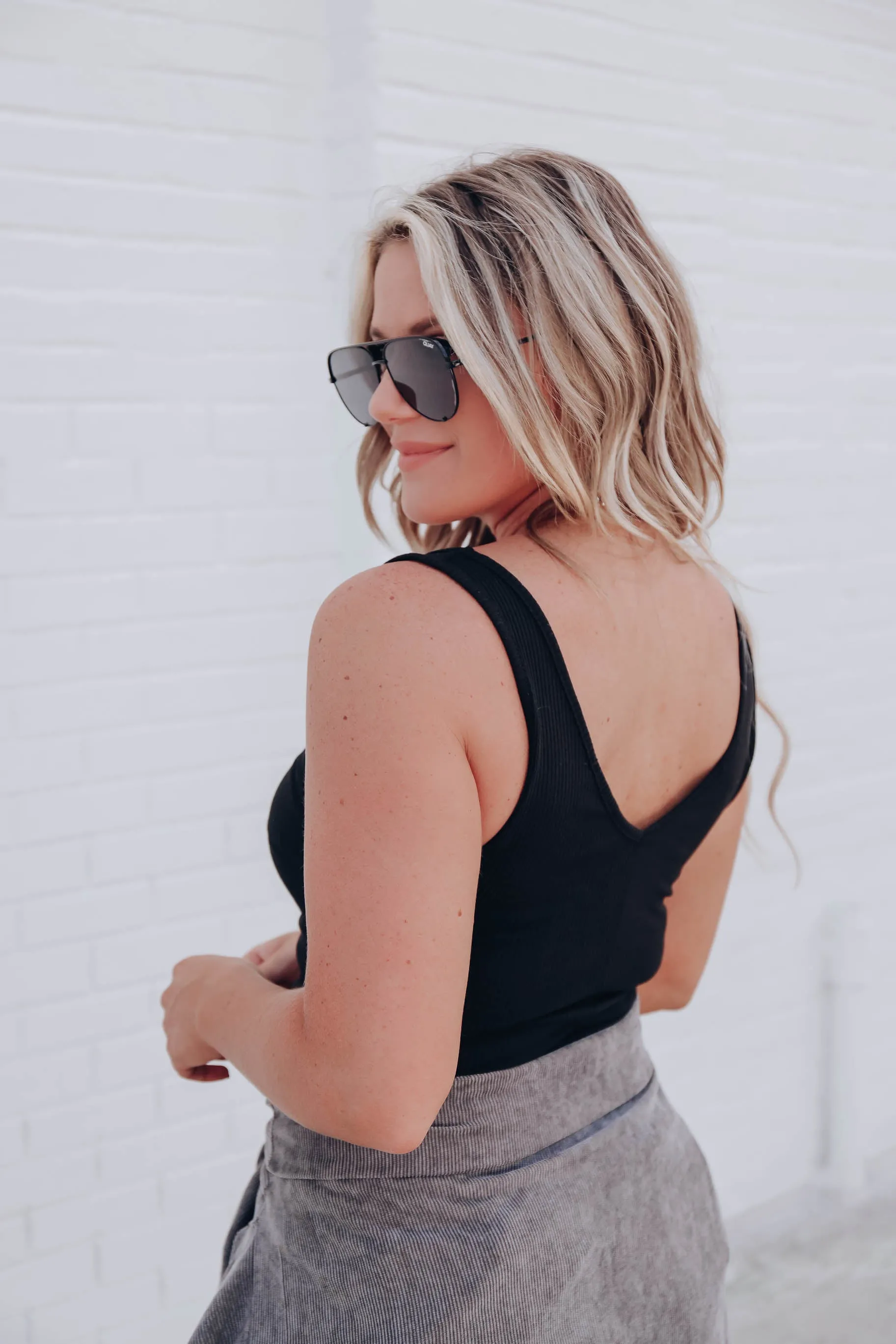 Tamala Ruched Bodysuit - Black