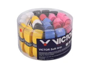 VICTOR SOFT SOFT GRIP BOX ASSORTED COLOURS 24 PCS BADMINTON