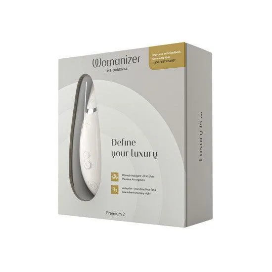 Womanizer Premium 2 Pleasure Air Clitoral Stimulator - Warm Gray