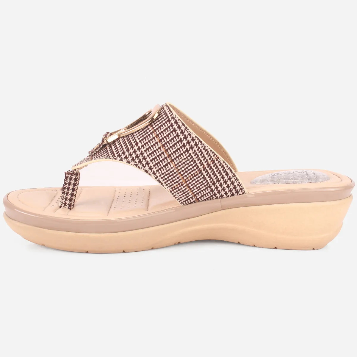 Womens "ERINE" Open Toe Comfy Everyday Wedge Slipper