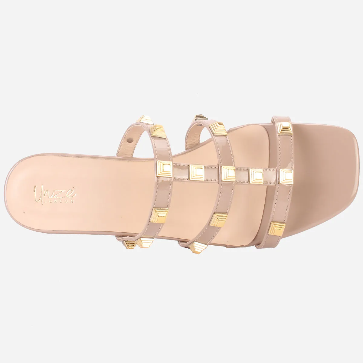 Womens "OZLEM" Decorated Block Heel Sandals