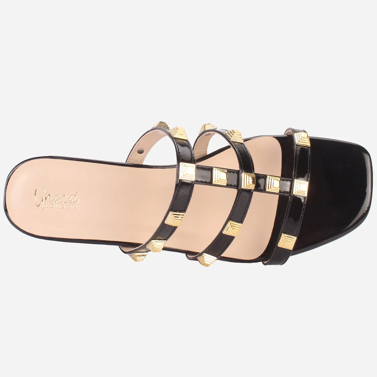 Womens "OZLEM" Decorated Block Heel Sandals