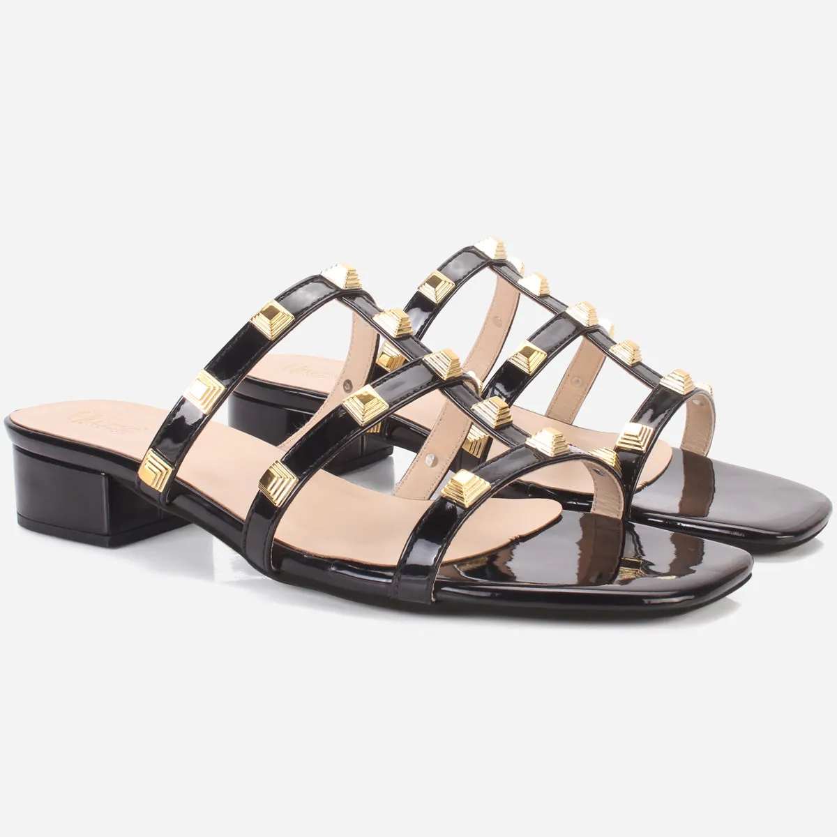 Womens "OZLEM" Decorated Block Heel Sandals