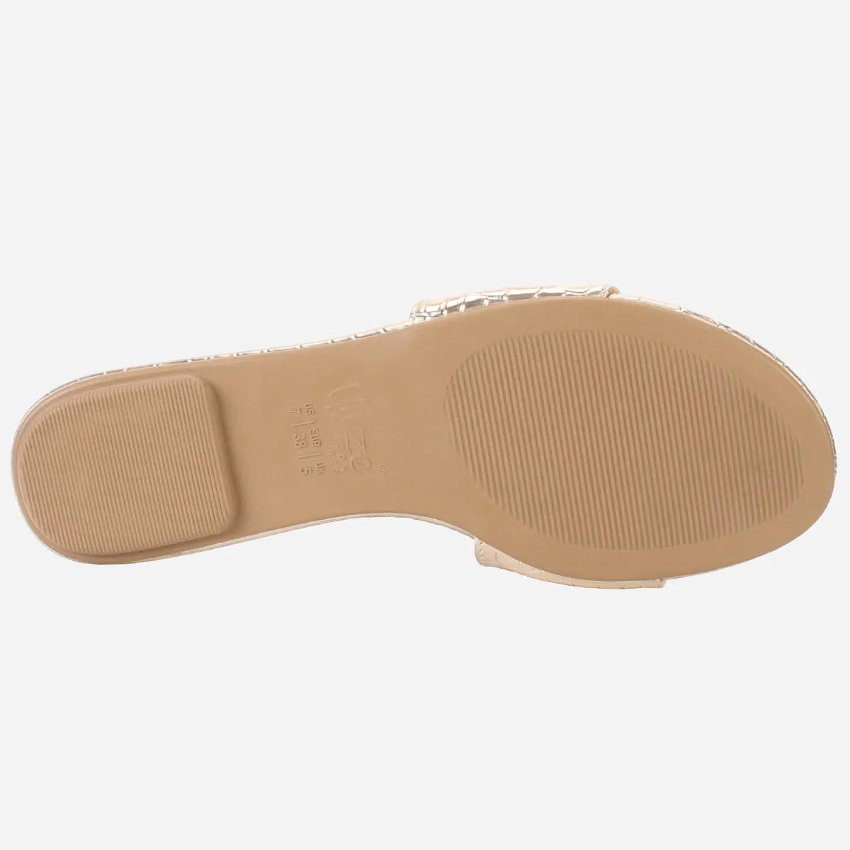 Womens "ROSA" Shimmer Summer Flat Slippers