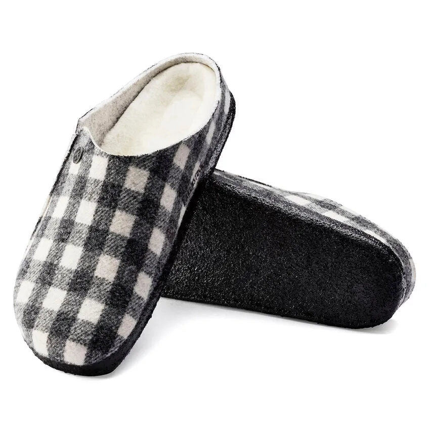 'Zermatt Rivet' men's home slipper - White black mix